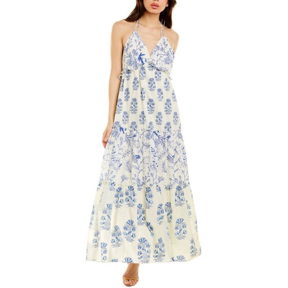 Celina Moon blue floral maxi